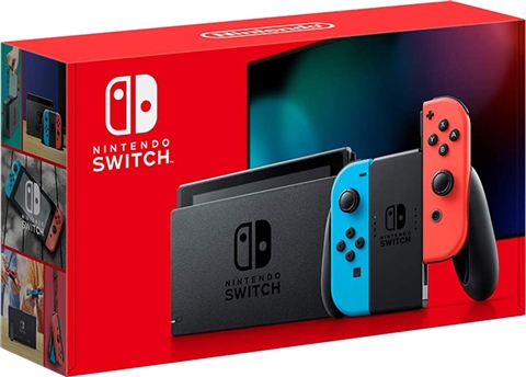 Switch Console, 32GB HAC-001-01 + Neon Red/Blue Joy-Con, Boxed 